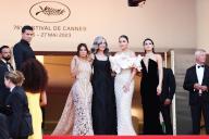 Eva Longoria, Andie MacDowell, Anushka Sharma and Renata Notni attend the "The Old Oak" red carpet during the 76th annual Cannes film festival at Palais des Festivals on May 26, 2023 in Cannes, France. Photo by David Boyer/ABACAPRESS