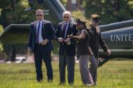 US President Joe Biden steps off Marine One at Fort Lesley J. McNair in Washington, DC, USA, 13 May 2024. President Biden is returning to Washington from Rehoboth Beach, Delaware