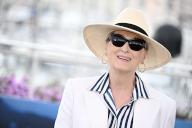 Meryl Streep attends a photocall as she receives an honorary Palme d Or at the 77th annual Cannes Film Festival at Palais des Festivals, on May 14, 2024 in Cannes, France. Photo by David NIVIERE/ABACAPRESS