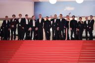 Austen Wilmot, Robert Connolly, a guest, Justin Rosniak, Alexander Bertrand, Nicolas Cage, Julian McMahon, Leonora Darby, Lorcan Finnegan, Brunella Cocchiglia and Thomas Martin attend the "The Surfer" Red Carpet at the 77th annual Cannes Film Festival at Palais des Festivals on May 17, 2024 in Cannes, France. Photo by David Boyer/ABACAPRESS