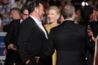 Denis MÃnochet, Cate Blanchett attending the "Rumours" Red Carpet at the 77th annual Cannes Film Festival at Palais des Festivals on May 18, 2024 in Cannes, France. Photo by David Boyer/ABACAPRESS