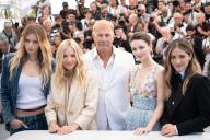 Abbey Lee Kershaw, Sienna Miller, Kevin Costner, Ella Hunt and Isabelle Fuhrman attending the Horizon : An American Saga Photocall as part of the 77th Cannes International Film Festival in Cannes, France on May 19, 2024. Photo by Aurore Marechal/ABACAPRESS
