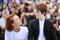Laetitia Dosch and Tom Fiszelson attending the Le Proces Du Chien Photocall as part of the 77th Cannes International Film Festival in Cannes, France on May 19, 2024. Photo by Aurore Marechal/ABACAPRESS