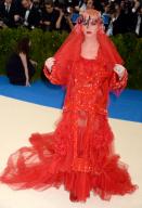 Katy Perry arriving on the red carpet at the Costume Institute Benefit at The Metropolitan Museum of Art celebrating the opening of Rei Kawakubo/Comme des Garcons: Art of the In-Between in New York City, NY, USA, on May 1, 2017. Photo by Dennis Van ...
