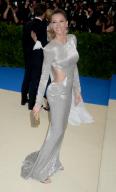 Gisele Bundchen arriving on the red carpet at the Costume Institute Benefit at The Metropolitan Museum of Art celebrating the opening of Rei Kawakubo/Comme des Garcons: Art of the In-Between in New York City, NY, USA, on May 1, 2017. Photo by Dennis ...