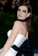 Lily James arriving on the red carpet at the Costume Institute Benefit at The Metropolitan Museum of Art celebrating the opening of Rei Kawakubo/Comme des Garcons: Art of the In-Between in New York City, NY, USA, on May 1, 2017. Photo by Dennis Van ...