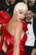 Rita Ora arriving on the red carpet at the Costume Institute Benefit at The Metropolitan Museum of Art celebrating the opening of Rei Kawakubo/Comme des Garcons: Art of the In-Between in New York City, NY, USA, on May 1, 2017. Photo by Dennis Van ...