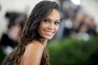 Joan Smalls arriving on the red carpet at the Costume Institute Benefit at The Metropolitan Museum of Art celebrating the opening of Rei Kawakubo/Comme des Garcons: Art of the In-Between in New York City, NY, USA, on May 1, 2017. Photo by Dennis Van ...