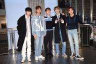 .February 21, 2020 New York City..Monsta X at The Empire State Building on February 21, 2020 in New York City...Credit: Kristin Callahan/ACE Pictures..Tel:Email: