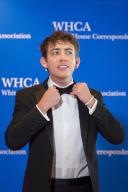 Actor Kevin Michael McHale arrives for the 2022 White House Correspondents Association Annual Dinner at the Washington Hilton Hotel on Saturday, April 30, 2022. This is the first time since 2019 that the WHCA has held its annual dinner due to the COVID-19 pandemic. Credit: Rod Lamkey / CNP