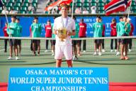 Joel Schwaerzler (AUT), October 15, 2023 - Tennis : Boys Singles Victory Ceremony at ITC Utsubo Tennis Center during Osaka Mayor