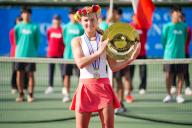 Emerson Jones (AUS), October 15, 2023 - Tennis : Girls Singles Victory Ceremony at ITC Utsubo Tennis Center during Osaka Mayor