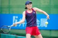 Hayu Kinoshita (JPN), October 14, 2023 - Tennis : Girls Doubles Final Match at ITC Utsubo Tennis Center during Osaka Mayor