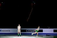 Anastasiia METELKINA & Luka BERULAVA (GEO), during Exhibition Gala, at the ISU World Junior Figure Skating Championships 2024, at Taipei Arena, on March 3, 2024 in Taipei City, Taiwan. (Photo by Raniero Corbelletti\/AFLO