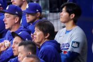 (L-R) Ippei Mizuhara, Shohei Ohtani (Dodgers), MARCH 20, 2024 - Baseball : MLB World Tour Seoul Series opening game 1 between the San Diego Padres and the Los Angeles Dodgers at Gocheok Sky Dome, Seoul, South Korea. (Photo by Naoki Nishimura/AFLO SPORT
