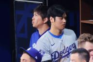 (L-R) Ippei Mizuhara, Shohei Ohtani (Dodgers), MARCH 20, 2024 - Baseball : MLB World Tour Seoul Series opening game 1 between the San Diego Padres and the Los Angeles Dodgers at Gocheok Sky Dome, Seoul, South Korea. (Photo by Naoki Nishimura/AFLO SPORT