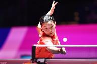 Miwa Harimoto (JPN), APRIL 19, 2024 - Table Tennis : ITTF World Cup Macao 2024 Women\'s Singles quarter-final match at Galaxy Arena in Macao, China. (Photo by Itaru Chiba\/AFLO