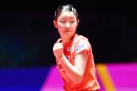 Miwa Harimoto (JPN), APRIL 19, 2024 - Table Tennis : ITTF World Cup Macao 2024 Women\'s Singles quarter-final match at Galaxy Arena in Macao, China. (Photo by Itaru Chiba\/AFLO