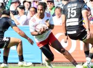 May 5, 2024, Tokyo, Japan - Toyota Verblitz lock Isiah Mapusua carries the ball during a Japan Rugby League One match against Ricoh Black Rams Tokyo at the Prince Chichibu rugby stadium in Tokyo on Sunday, May 5, 2024. Verblitz defeated Black Rams 45-18. (photo by Yoshio Tsunoda\/AFLO