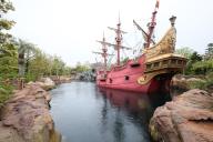 May 7, 2024, Urayasu, Japan - This picture shows the pirate ship of the Peter Pan at the Tokyo DisneySea\'s new area Fantasy Springs at a press preview in Urayasu, surban in Tokyo on Tuesday, May 7. The Fantasy Springs will open for public on June 6. (photo by Yoshio Tsunoda\/AFLO