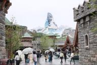 May 7, 2024, Urayasu, Japan - This picture shows the entrance of the new attraction "Anna and Elsz\'s Frozen Journey" at the Tokyo DisneySea\'s new area Fantasy Springs at a press preview in Urayasu, surban in Tokyo on Tuesday, May 7. The Fantasy Springs will open for public on June 6. (photo by Yoshio Tsunoda\/AFLO