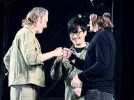 (L-R) Mads Mikkelsen, Hideo Kojima, Norman Reedus at Osaka Comic Con 2024 in Osaka, Japan on MAY 5. (Photo by SportsPressJP\/AFLO