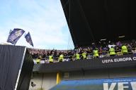 Supporters (Fiorentina) during the UEFA Europa Conference League match between Club Brugge 1-1 Fiorentina at Jan Breydel Stadium on May 8, 2024 in Bruges, Belgium. (Photo by Maurizio Borsari\/AFLO