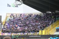 Supporters (Fiorentina) during the UEFA Europa Conference League match between Club Brugge 1-1 Fiorentina at Jan Breydel Stadium on May 8, 2024 in Bruges, Belgium. (Photo by Maurizio Borsari\/AFLO