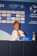 2024\/05\/09, Hideki Uda at the Yokohama, Press Conference of the World Triathlon Championship Series Yokohama at the Hotel New Grand. (Photo by Michael Steinebach\/AFLO
