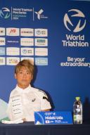 2024\/05\/09, Hideki Uda at the Yokohama, Press Conference of the World Triathlon Championship Series Yokohama at the Hotel New Grand. (Photo by Michael Steinebach\/AFLO