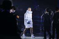 Challenger Yoshiki Takei of Japan befoe the WBO world bantamweight title boxing bout at Tokyo Dome in Tokyo, Japan on May 6, 2024. (Photo by Hiroaki Finito Yamaguchi/AFLO