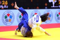(L-R) Sita Kadamboeva (UZB), Kisumi Omori (JPN), MAY 19, 2024 -Judo : World Judo Championships Abu Dhabi 2024 Women