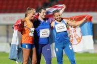 (L-R) ROORDA Noelle (NED), ARNOLD Hollie (GBR), SOKOLOV Saska (SRB), MAY 17, 2024 - Athletics : Kobe 2024 Para Athletics World Championships Women