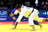 (L-R) Tatsuki Ishihara (JPN), Shakhram Ahadov (UZB), MAY 20, 2024 -Judo : World Judo Championships Abu Dhabi 2024 Men\