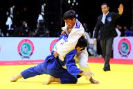 (Top-Bottom) Shakhram Ahadov (UZB), Tatsuki Ishihara (JPN), MAY 20, 2024 -Judo : World Judo Championships Abu Dhabi 2024 Men\