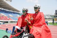 (L-R) ZHOU Zhaoqian, TIAN Yajuan (CHN), MAY 21, 2024 - Athletics : Kobe 2024 Para Athletics World Championships Women