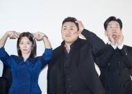 Lee Joo-Bin, Ma Dong-Seok (Don Lee) and Kim Moo-Yul, May 16, 2024 : (L-R) Lee Joo-Bin, Ma Dong-Seok (Don Lee) and Kim Moo-Yul, cast members of film "The Roundup: Punishment" attend an event to show gratitude for the support of the audience in Seoul, South Korea. The fourth installment of "The Roundup" crime-action film franchise set another record by attracting more than 10 million viewers on May 15, after 22 days of screening, local media reported. (Photo by Lee Jae-Won/AFLO