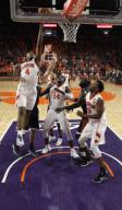 Clemson Tigers guard Shelton Mitchell (4) drives to the basket against the Virginia Cavaliers on January 14, 2017. Mandatory Photo Credit: Vern Verna / Ai Wire