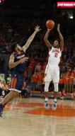 Clemson Tigers guard Marcquise Reed (2) shoots a jumper against the Virginia Cavaliers on January 14, 2017. Mandatory Photo Credit: Vern Verna / Ai Wire