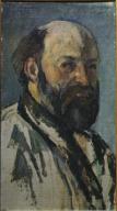 Cézanne, Paul. French painter; Aix-en-Provence 10 Jan. 1839 – ibid. 22 Jan. 1906. “Portrait de l’artiste” (Self-portrait), c. 1877–80. Oil on canvas, 25.5 × 14.5 cm. M.N.R. 228 Paris, Musée d’Orsay.