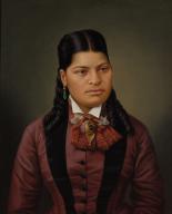 Lindauer, Gottfried. 1839-1926. "Maori girl", c. 1874. Oil on canvas, 67.3 x 54.6 cm. Reg.Nr.: 1936-0036-1 Wellington, Museum of New Zealand Te Papa Tongarewa