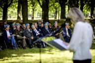 THE HAGUE - Soldiers and veterans listen to the speech of Minister of Defense Kajsa Ollongren during the ceremony on the Malieveld, which commemorates the 75th anniversary of the United Nations