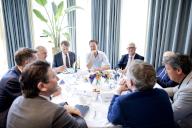 THE HAGUE - Prime Minister Rutte during a conversation in the Catshuis with representatives of civil society organizations about tackling anti-Semitism. ANP ROBIN VAN LONKHUIJSEN netherlands out - belgium