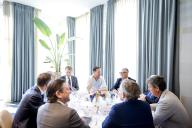THE HAGUE - Prime Minister Rutte during a conversation in the Catshuis with representatives of civil society organizations about tackling anti-Semitism. ANP ROBIN VAN LONKHUIJSEN netherlands out - belgium