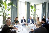 THE HAGUE - Minister Yesilgoz-Zegerius of Justice and Security during a conversation in the Catshuis with representatives of civil society organizations about tackling anti-Semitism. ANP ROBIN VAN LONKHUIJSEN netherlands out - belgium