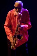2009-10-22 GRONINGEN - The American jazz saxophone player Sonny Rollins during a performance in the Oosterpoort in Groningen. ANP PHOTO BY PAUL