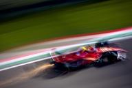 IMOLA - Carlos Sainz (Ferrari) during the second free practice session on the circuit in the run-up to the Emilia-Romagna Grand Prix. ANP REMKO DE WAAL