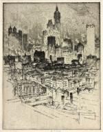 New York, from Brooklyn Bridge. Joseph Pennell; American, 1857-1926. Date: 1908. Dimensions: 279 x 215 mm (image); 336 x 238 mm (sheet). Etching on cream laid paper. Origin: United States. Museum: The Chicago Art Institute, Chicago, USA.New York, from Brooklyn Bridge. Joseph Pennell; American, 1857-1926. Date: 1908. Dimensions: 279 x 215 mm (image); 336 x 238 mm (sheet). Etching on cream laid paper. Origin: United States. Museum: The Chicago Art Institute, Chicago, USA.. Album. . 