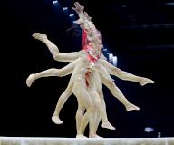 28th October 2022, M&S Bank Arena, Liverpool, England; 2022 World Artistic Gymnastics Championships Training; Multiple exposure of Italian gymnast Giorgia Villa (ITA)beam