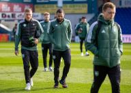 2nd April 2023; Victoria Park, Dingwall, Scotland: Scottish Premiership Football, Ross County versus Celtic; Carl Starfelt of Celtic and Cameron Carter-Vickers of